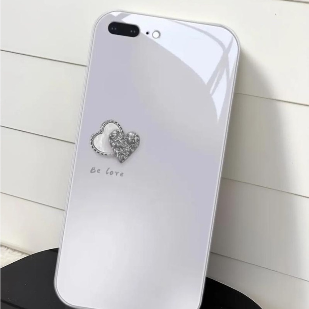 Love White Glossy Heart Accent Phone Case